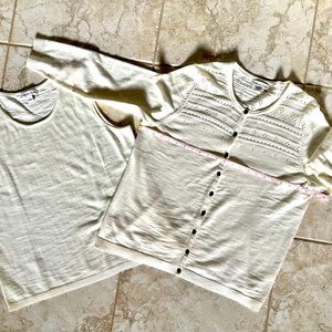 Coldwater Creek twin set cardigan and shell sweater set.